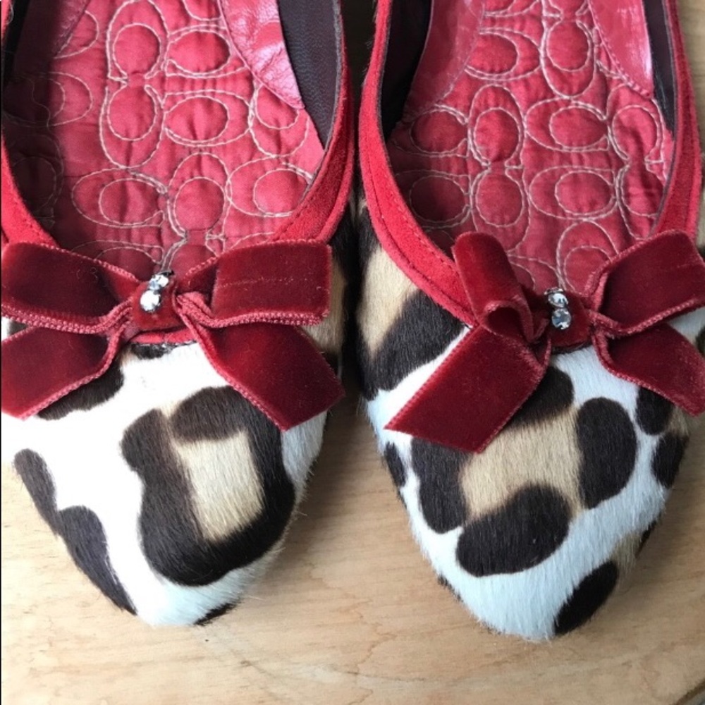Coach leopard print flats 7